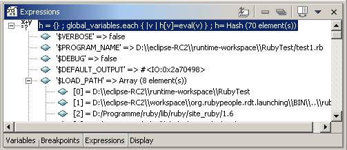 Global variables in Expression View