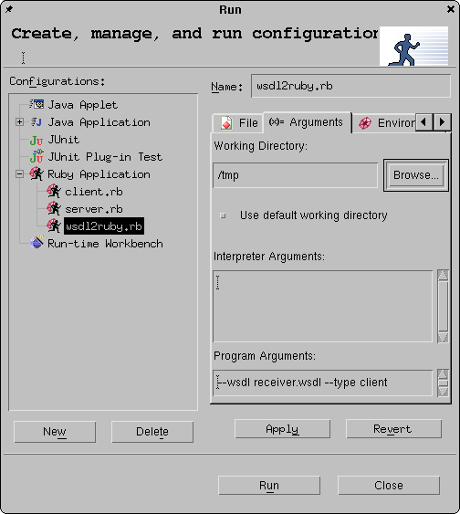 Run from configuration